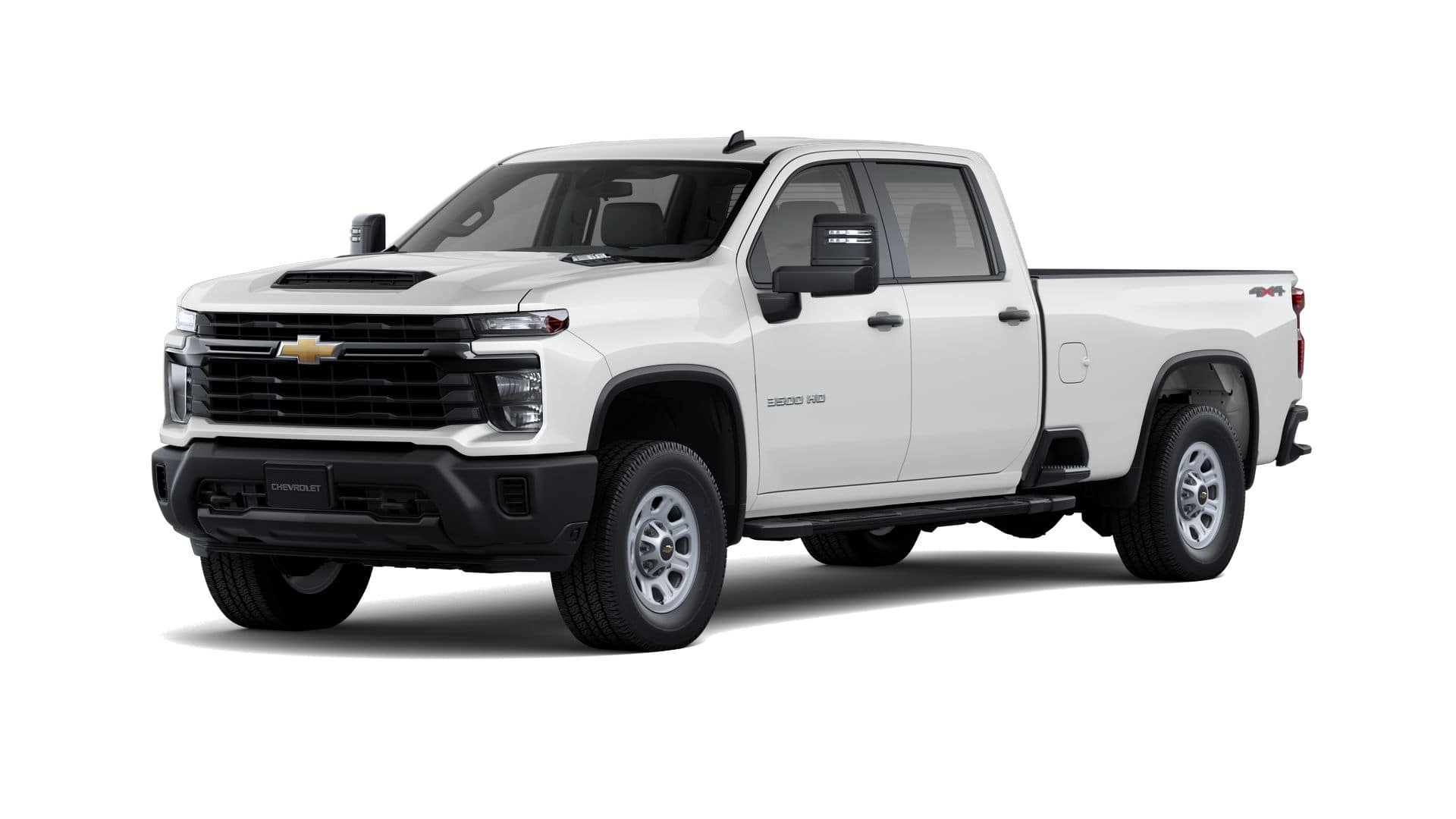 2026 Chevrolet Silverado 3500 HD WT in Summit White — front three-quarter view