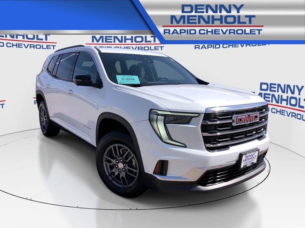 2025 GMC Acadia Elevation in Summit White — front three-quarter view