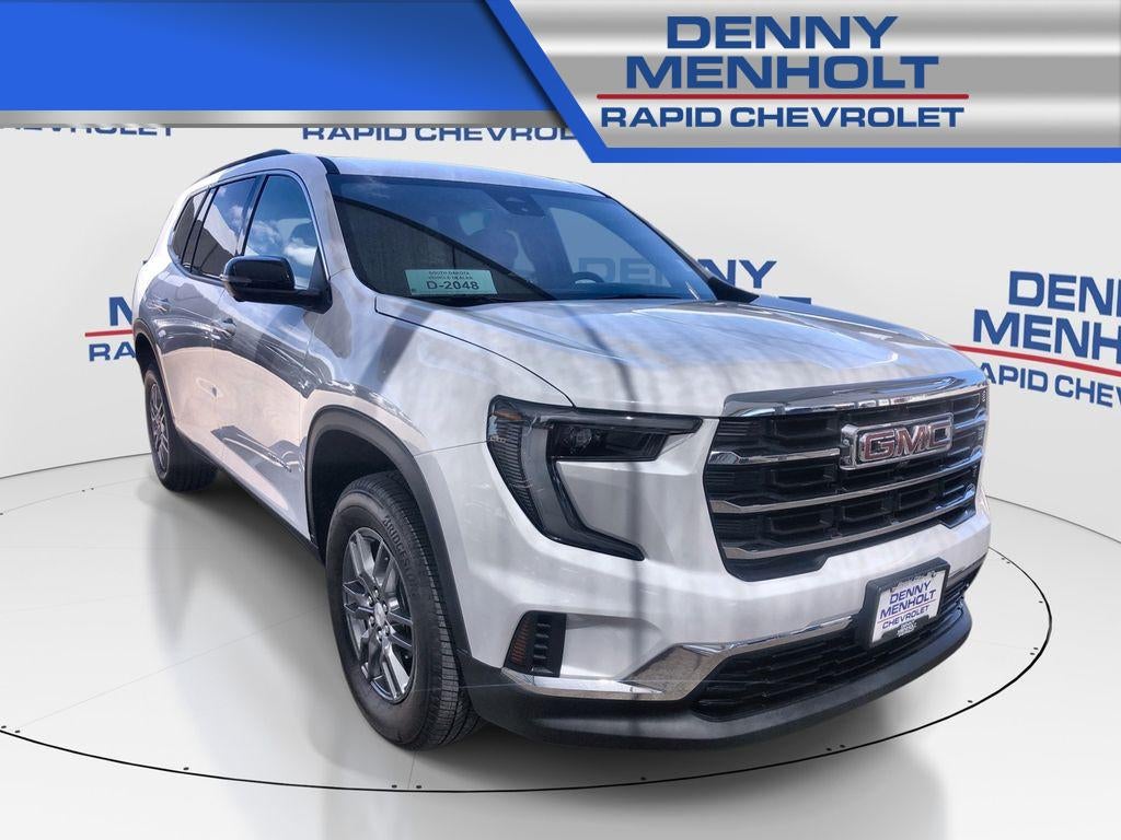 2025 GMC Acadia Elevation in Summit White — front three-quarter view