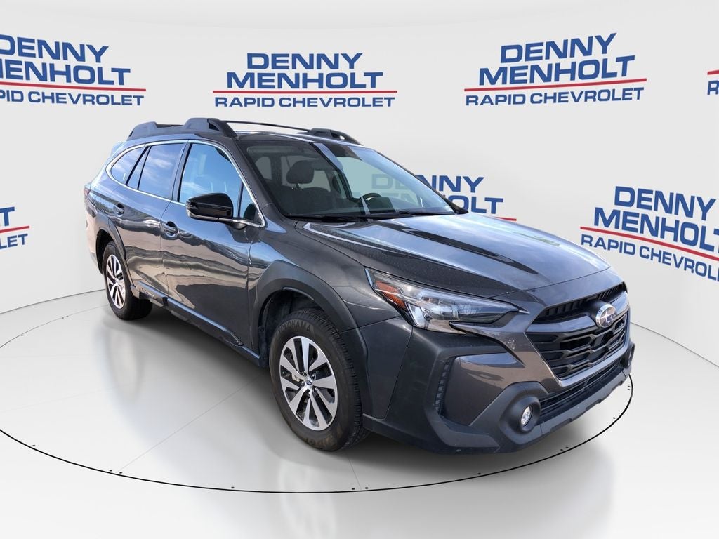 2025 Subaru Outback Premium in Gray — front three-quarter view