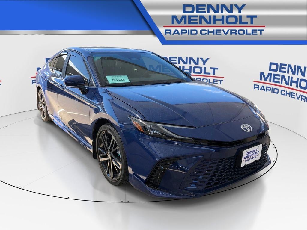 2025 Toyota Camry XSE in Blue — front three-quarter view