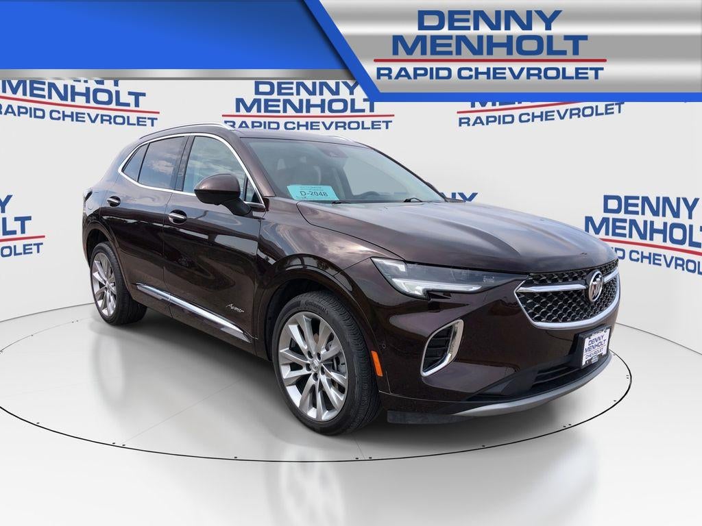 2023 Buick Envision Avenir in Rich Garnet Metallic — front three-quarter view