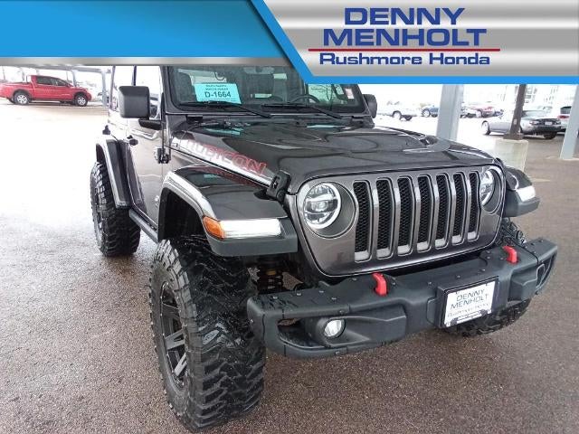 2020 Jeep Wrangler Rubicon 4x4 in Granite Crystal Metallic Clearcoat — front three-quarter view