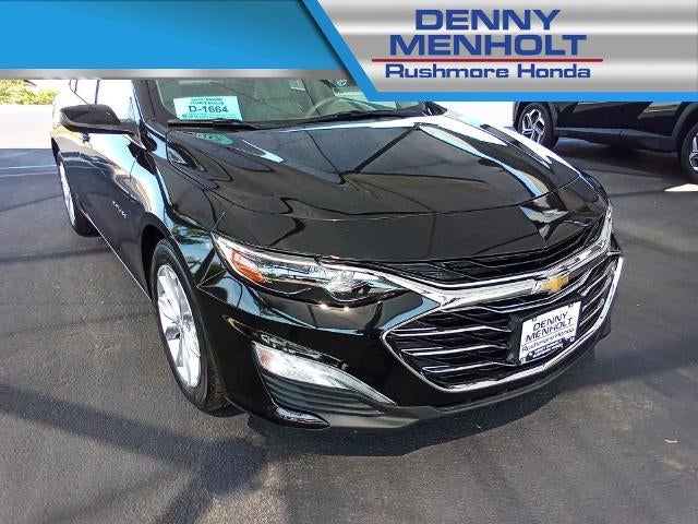 2025 Chevrolet Malibu LT in Mosaic Black Metallic — front three-quarter view