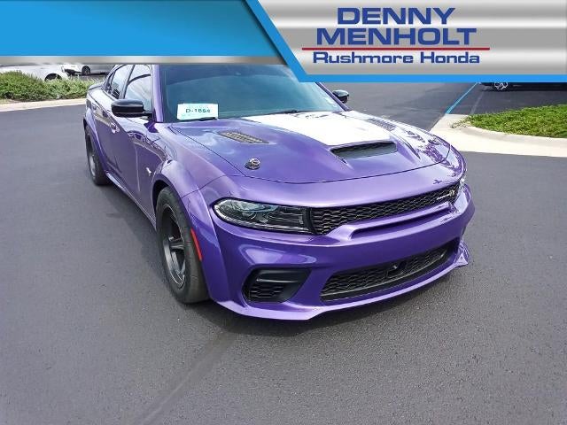 2023 Dodge Charger Scat Pack Widebody RWD in Plum Crazy Pearlcoat — front three-quarter view