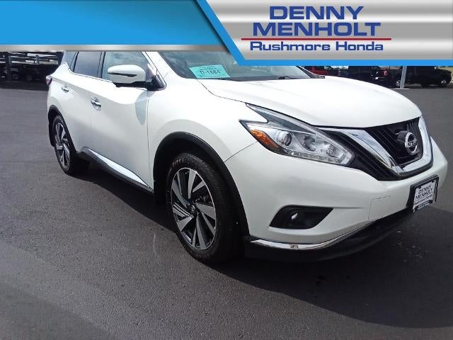 2018 Nissan Murano AWD Platinum in Pearl White — front three-quarter view