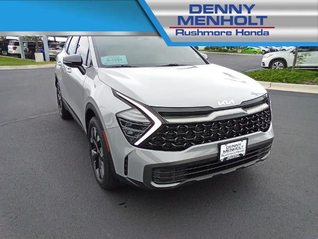2024 Kia Sportage X-Line AWD in Wolf Gray — front three-quarter view