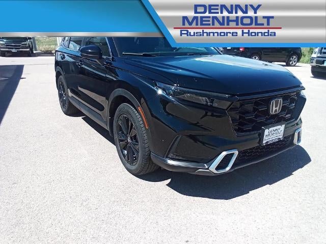 2024 Honda CR-V Hybrid Sport Touring AWD in Black — front three-quarter view