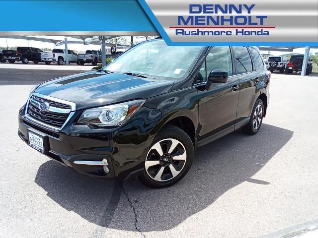 2018 Subaru Forester 2.5i Limited CVT in Crystal Black Silica — front three-quarter view
