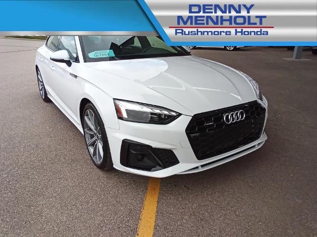 2025 Audi A5 Sportback S line Premium 45 TFSI quattro in White — front three-quarter view