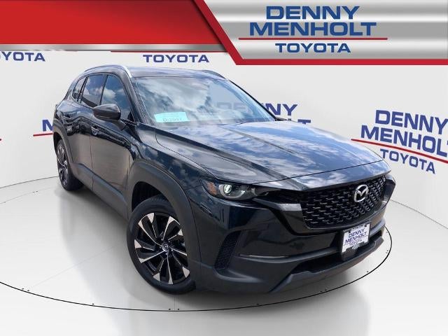 2025 Mazda Mazda CX-50 Hybrid Premium Plus Package AWD in Jet Black Mica — front three-quarter view
